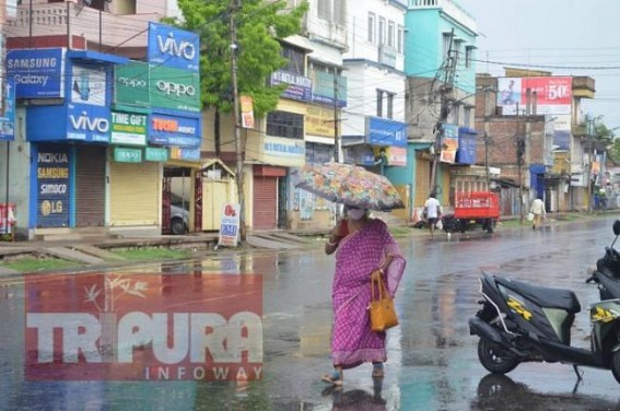 Rainy, Cloudy day started in Tripura